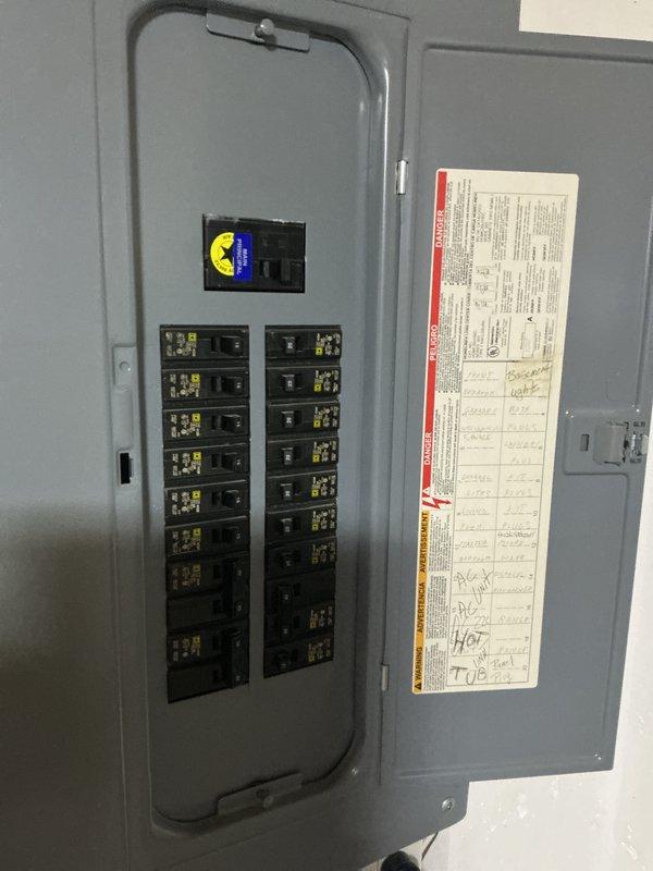 Conducted on-site assessment for mini split installation in sunroom to provide climate control. Evaluated existing electrical infrastructure including main breaker panel capacity and available circuits to determine power requirements for proposed ductless system. Documented electrical panel configuration and wiring conditions to ensure proper integration of new equipment.