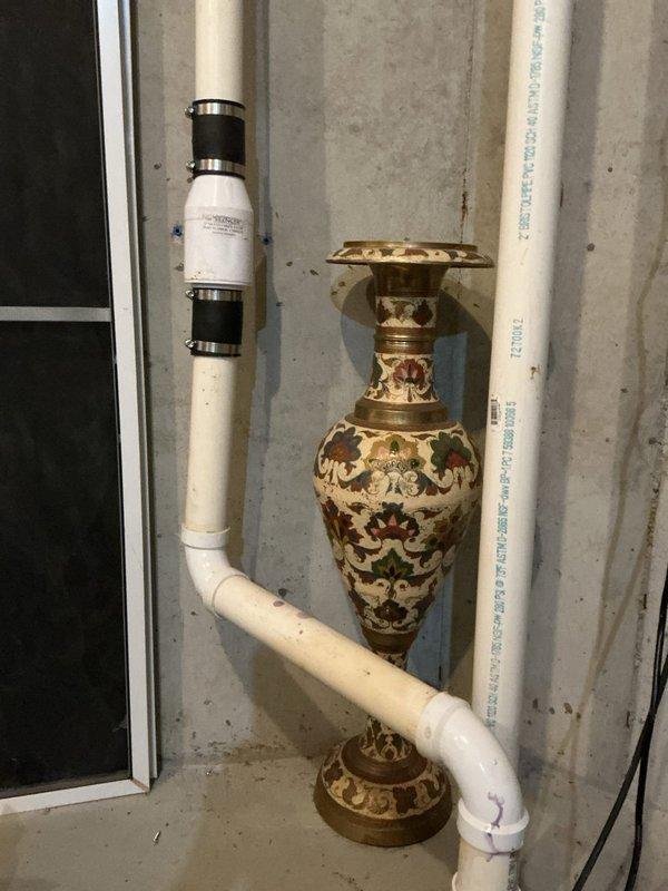 Responded to emergency callback for sewage lift pump system experiencing repeated basement flooding issues. Upon arrival, inspected the lift pump installation and associated discharge piping system. Identified malfunction causing the pump to fail during operation, resulting in sewage backup into the basement area. Performed diagnostic testing on pump motor, float switch assembly, and check valve operation. Addressed the mechanical failure point, verified proper pump cycling, and tested system under load conditions to ensure reliable operation. Confirmed all discharge lines were properly secured and functioning correctly, with no leaks or obstructions present. System restored to full operational status with proper drainage capability established.
