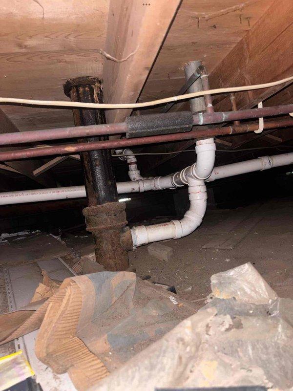 Conducted on-site assessment for water conditioning system installation at residential property. Evaluated existing plumbing infrastructure in crawl space, documenting copper and PVC supply lines, drainage piping, and available electrical connections in preparation area. Provided estimate for whole-home water softener and conditioning system based on current plumbing configuration and installation requirements.