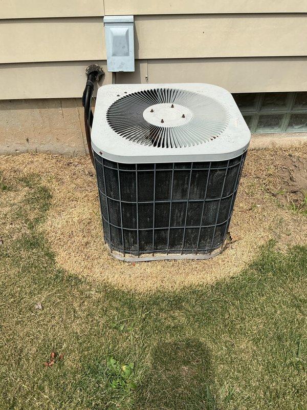 Completed annual cooling maintenance on Goodman air conditioning system. Performed comprehensive inspection of outdoor condenser unit, including examination of cabinet condition, fan motor operation, and electrical connections at disconnect box. Verified proper refrigerant line connections and electrical conduit routing along exterior wall. Inspected unit mounting and pad stability. All components found operating within normal parameters. System tested and confirmed ready for cooling season.