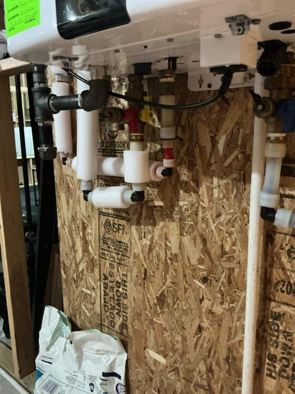 Completed routine preventative maintenance on a 4-year-old tankless water heater per customer request. Performed standard tune-up procedures including flushing the heat exchanger, inspecting inlet filter screens, verifying proper gas combustion and venting, testing temperature output, and confirming all safety controls and sensors were functioning correctly. Unit operating within manufacturer specifications with no issues found; all components in good condition for age.