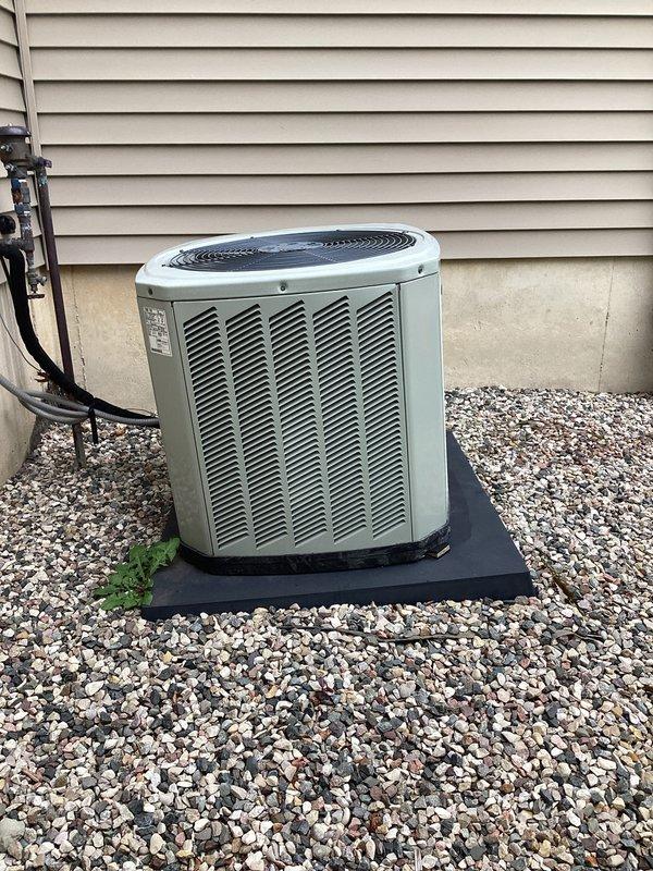 Completed annual cooling maintenance on 14-year-old Trane air conditioning system. Performed comprehensive tune-up including inspection of outdoor condenser unit, verified proper operation of all components, and checked refrigerant lines and electrical connections. Unit operating within normal parameters with no issues identified.