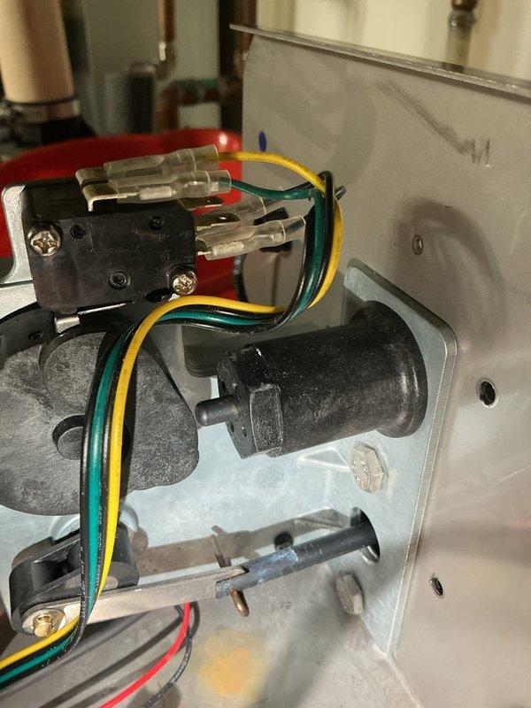 Responded to service call for Sterling Water Treatment water softener system leaking from display panel. Upon inspection, identified water intrusion at control head assembly causing moisture damage to internal electrical components and display unit. Removed control head cover to access wiring connections and microswitch assembly. Found compromised seal allowing water to migrate into electronic control module. Cleaned and dried affected electrical connections, replaced damaged quick-connect terminals, and resealed control head housing to prevent future water intrusion. Tested system operation through multiple regeneration cycles to verify proper function of control board, display panel, and all electrical components. System restored to normal operation with no active leaks detected at control head or display panel area.