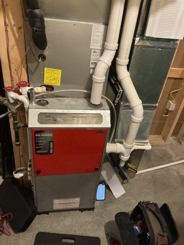 Completed comprehensive ASTU-AC Super Tune-up on 6-year-old Napoleon system. Identified and cleared clogged condenser line, restoring proper drainage function. Performed full preventative maintenance inspection on both indoor furnace unit and outdoor condenser, verifying all components operating within manufacturer specifications. Customer expressed interest in enrolling in ongoing maintenance program for continued system reliability.