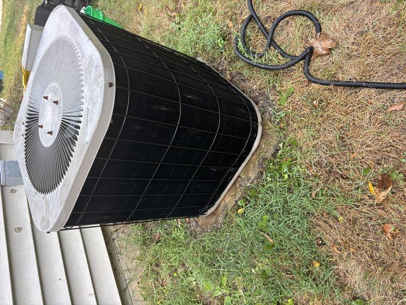 Completed ASTU-AC Super Tune-up on a 20+ year old outdoor condensing unit. Performed comprehensive system inspection, cleaned condenser coils, checked refrigerant lines and electrical connections, verified proper fan operation, and tested overall system performance. Unit is operating within normal parameters and ready for continued service.