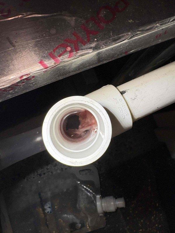 Responded to a no-cooling call on a seven-year-old Fujitsu air conditioning system. Upon arrival, performed comprehensive diagnostic evaluation of the air handler unit and associated components including electrical controls, condensate drainage system, and ductwork connections. Inspected condensate drain line for blockages, noting discoloration and residue buildup within the PVC piping that required attention. Evaluated air handler operation, control board functionality with digital display and indicator lights, and verified proper electrical connections throughout the system. Addressed drainage issues to prevent potential water damage and restore proper system operation. System restored to full operational status with all components functioning as designed.