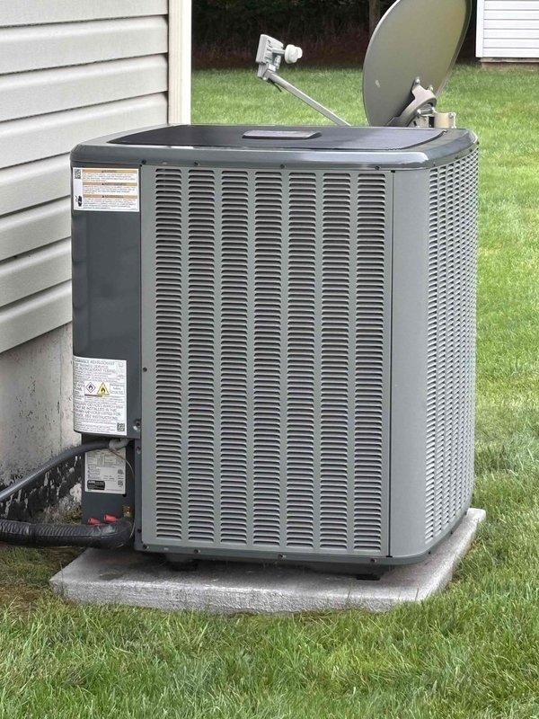 Completed annual cooling system maintenance and tune-up on residential air conditioning unit. Performed comprehensive inspection of condenser unit, verified proper operation of all components, and checked refrigerant levels. Noted unit has shifted slightly off concrete pad foundation and will require monitoring or repositioning to prevent future mechanical stress and potential damage to refrigerant lines and electrical connections. Cleaned condenser coils, inspected electrical connections at disconnect box, and verified adequate clearance around unit for proper airflow. System operating within normal parameters at time of service completion.