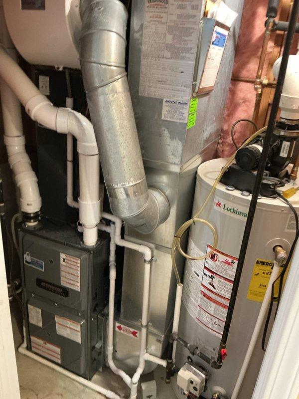 Completed annual cooling maintenance on residential HVAC system. Performed comprehensive inspection of outdoor condenser unit and indoor furnace components. Checked refrigerant levels, electrical connections, and condensate drainage system. Verified proper operation of all safety controls and thermostat functionality. Cleaned condenser coils and inspected fan motor assembly. All equipment operating within normal parameters with no deficiencies noted. System ready for cooling season.