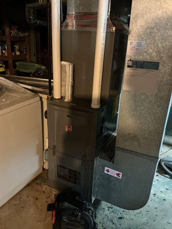 Completed annual cooling maintenance on 8-year-old Rheem air conditioning system. Performed comprehensive tune-up including inspection of all major components, verified refrigerant levels, cleaned condenser coils, checked electrical connections, tested thermostat operation, and confirmed proper system cycling. All equipment found operating within normal parameters with no issues identified.