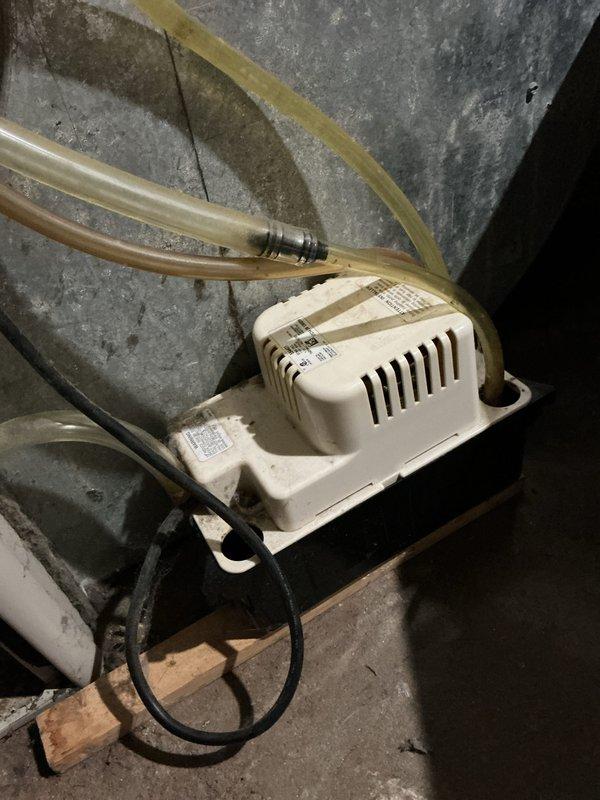 Completed annual cooling maintenance on 10-year-old Trane air conditioning system. Performed comprehensive tune-up including system inspection, temperature diagnostics showing supply air at 68.4°F, and verified proper operation of condensate pump drainage system with all discharge lines flowing correctly.