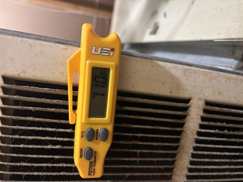 Completed comprehensive ASTU-AC Super Tune-up on 15-year-old air conditioning system, including thorough cleaning of evaporator coils which showed moderate dust and debris accumulation on fin surfaces. Performed full system diagnostics with calibrated digital instrumentation, verified refrigerant temperatures and pressures, inspected condensate drain lines for proper operation, and confirmed all electrical connections and safety controls were functioning within manufacturer specifications.