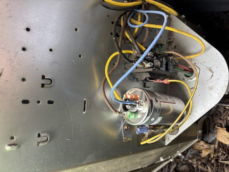 Completed annual cooling maintenance on 9-year-old air conditioning system. Performed comprehensive system inspection including electrical components, capacitor testing showing 42.4 microfarads, and control board evaluation. All components operating within normal parameters, connections secure, and system ready for cooling season.