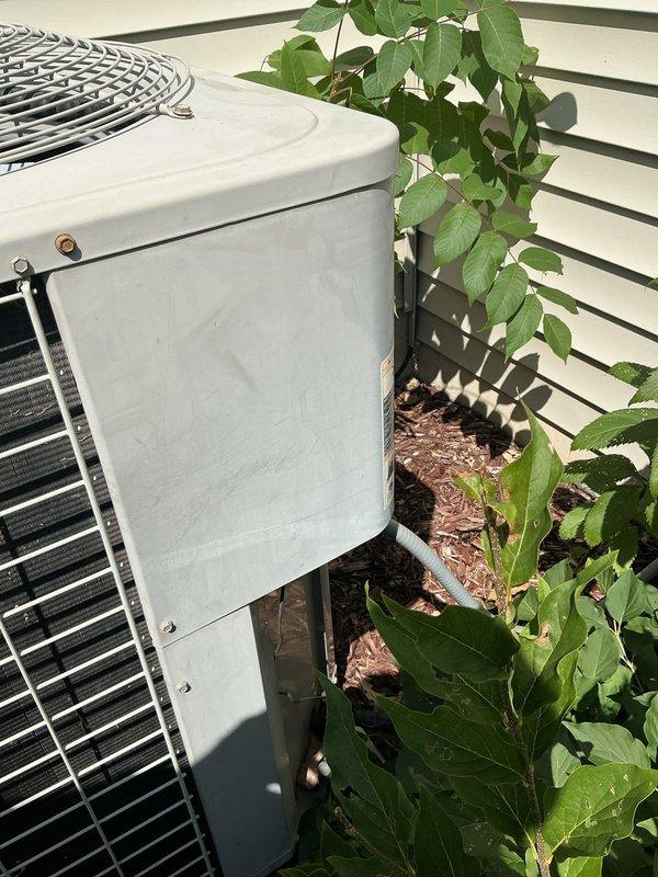 Responded to no cooling call on 20-year-old residential AC system. Upon inspection, discovered significant moisture damage and microbial growth inside ductwork, as documented with inspection camera. Assessed outdoor condenser units showing age-related wear and weathering. Identified compromised duct integrity as primary concern affecting system performance and indoor air quality.