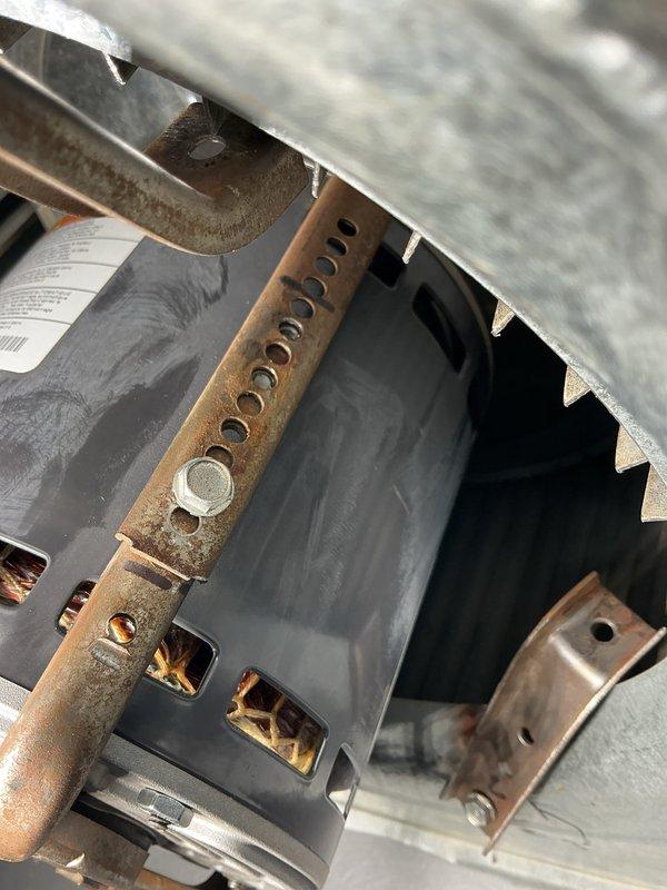 Returned to complete quoted blower assembly replacement on HVAC system. Removed failed blower motor and housing assembly, installed new replacement unit, and verified proper operation of all components. System restored to full functionality with new blower assembly secured and tested.