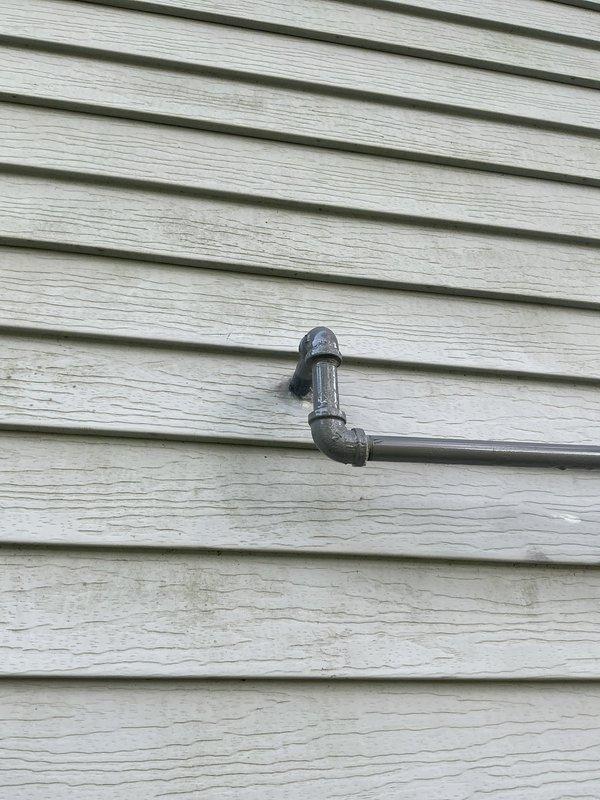 Responded to same-day callback for gas stove malfunction following earlier gas line installation. Upon arrival, inspected newly installed exterior gas line connections and meter assembly for potential leaks or issues that could affect appliance operation. Verified all pipe fittings, elbows, and connections at exterior wall penetration point were properly sealed and functioning correctly. Confirmed gas supply system integrity and resolved issue preventing stove operation.