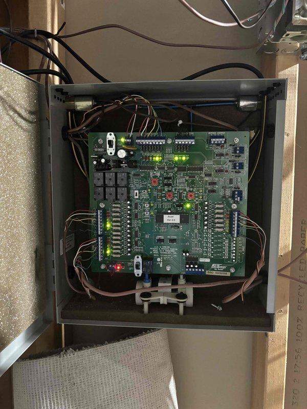 Responded to thermostat issue where previous contractor incorrectly wired replacement thermostat to wrong HVAC zones. Verified wiring at both thermostat terminal blocks and zone control board, corrected wire connections to proper zone terminals, and tested system operation to confirm all zones responding correctly to thermostat commands.