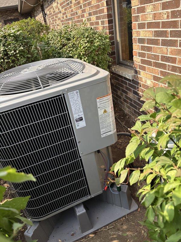 Successfully completed a comprehensive HVAC system replacement involving the installation of three furnace and air conditioning units at a residential property. All outdoor condenser units were positioned on concrete pads against the brick exterior with proper clearances for airflow and maintenance access. The installations included complete electrical connections, refrigerant line sets, condensate drainage routing, and startup procedures to verify proper system operation and performance specifications.
