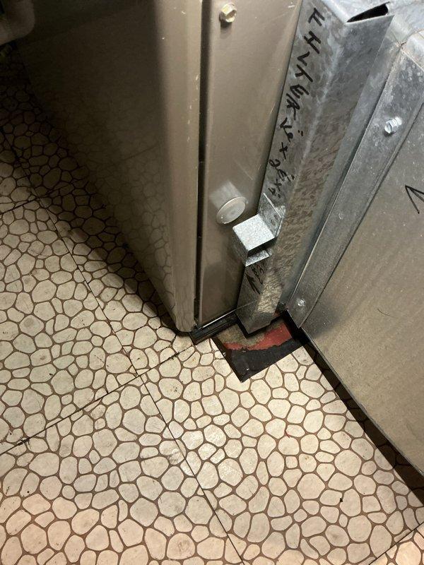 Responded to water leak concern on 18-year-old HVAC system. Inspected furnace and associated plumbing connections in mechanical room, identifying potential leak source near PVC drainage lines and flexible supply connections. Documented conditions with photos showing plumbing infrastructure and ductwork area for further evaluation and repair recommendations.