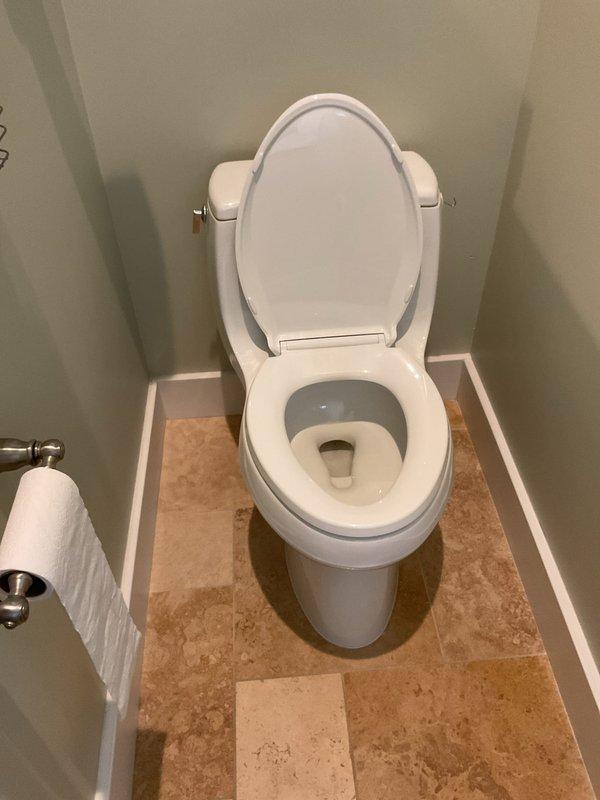 Completed installation of three customer-provided toilets at residential property. All units were properly set, leveled, and secured to floor flanges with new wax rings and mounting hardware. Water supply lines were connected, tested for proper fill and flush operation, and inspected for leaks. All installations passed final quality check with no water seepage detected at base seals or supply connections.