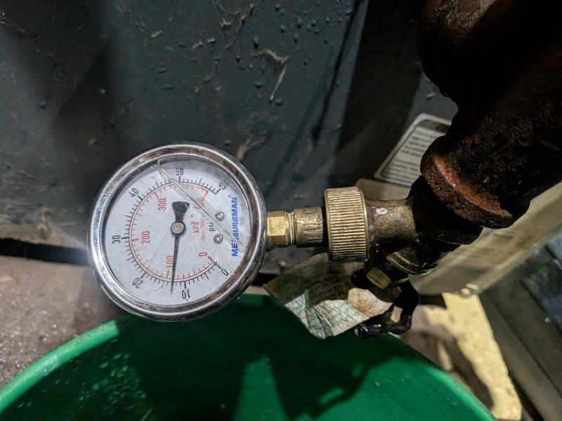 Replaced defective pressure reducing valve on exterior water supply line. Removed old pressure regulator and installed new unit inline with existing copper piping, gate valve, and Y-strainer assembly. System tested and verified proper pressure regulation upon completion.
