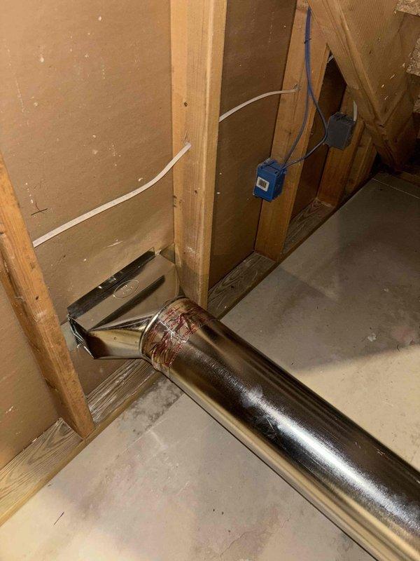 Performed complimentary indoor air quality assessment and documentation of existing HVAC ductwork installation in attic and basement areas. Inspected metallic ductwork runs, joint sealing integrity, and overall system configuration including 90-degree elbows and straight sections with foil tape applications. Photographed exposed mechanical systems for estimate preparation and future reference regarding potential duct sealing, insulation improvements, or air quality enhancement recommendations.