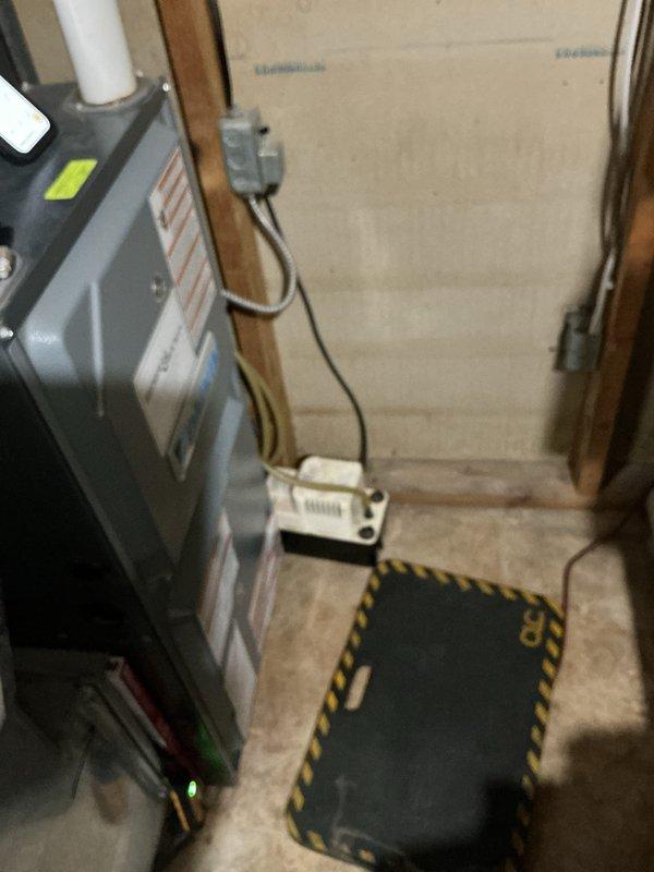 Completed annual heating and cooling maintenance on two Daikin systems (7-year-old AC unit and 11-year-old furnace). Performed comprehensive tune-up procedures including filter inspection, electrical connection testing, refrigerant level verification, and combustion analysis on furnace. Cleaned condenser coils, checked thermostat calibration, and verified proper airflow throughout system. All equipment operating within manufacturer specifications. Documented equipment condition with photos of mechanical room and HVAC installations. No issues identified; systems ready for continued operation.