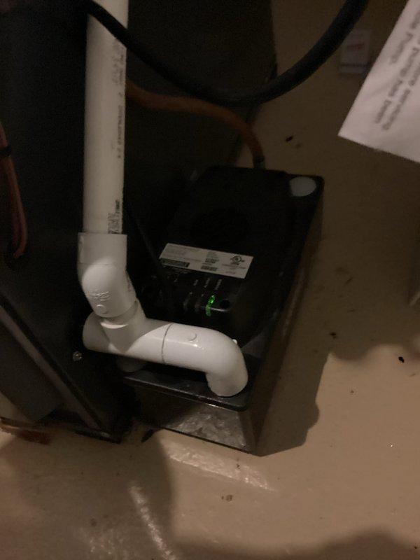 Completed annual heating and cooling maintenance on a 4-year-old Amana system. Performed comprehensive tune-up of both air conditioning and furnace components, including inspection of condensate pump assembly and associated PVC drainage piping. All equipment found operating within normal parameters, condensate removal system functioning properly with green indicator light illuminated, and system ready for continued service.