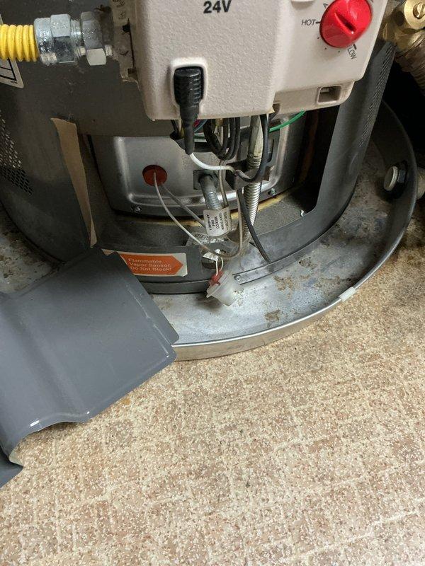 Responded to no-heat call on 6-year-old Richmond brand residential water heater. Upon arrival, inspected unit and found Honeywell gas control valve had failed, preventing burner ignition. Replaced defective gas control valve with new Honeywell unit, reconnected 24V wiring and gas supply line, and tested system operation. Verified proper ignition, flame sensor response, and temperature regulation. Unit restored to full operational status.
