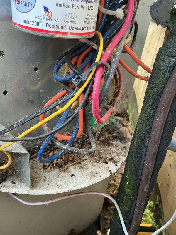 Completed annual cooling maintenance on a 21-year-old Nordyne AC system. Performed comprehensive system inspection, checked electrical connections and capacitor operation, cleaned accumulated debris from interior compartment, tested refrigerant pressures and system performance, and verified all components operating within manufacturer specifications.