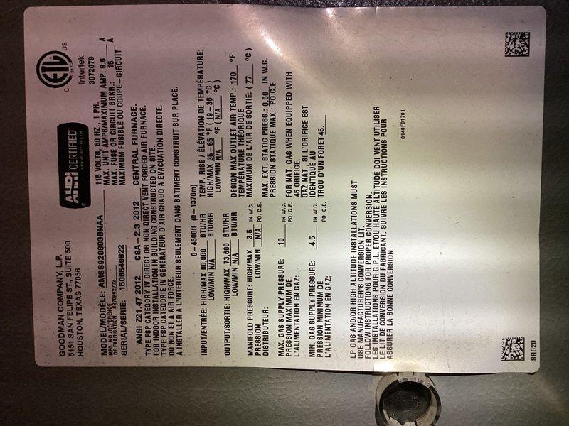 Completed annual cooling maintenance on 13-year-old Goodman AC system. Performed comprehensive tune-up including inspection of air handler, condenser unit, and associated components. Verified system operation, checked refrigerant levels, cleaned coils, and confirmed proper airflow throughout the system. All safety labels and manufacturer specifications documented and photographed for service records. System operating within normal parameters with no immediate concerns identified.