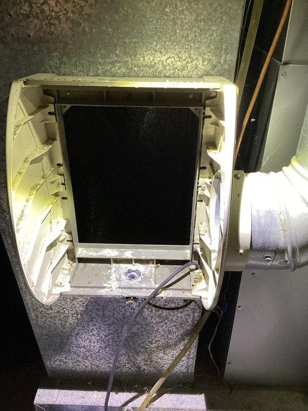 Completed annual cooling maintenance on Wolf AC system. Inspected air handler unit, replaced air filter, and checked condensate drainage system. Found standing water with sediment in drain pan indicating slow drainage; cleaned condensate pump and verified proper operation to prevent future overflow issues.