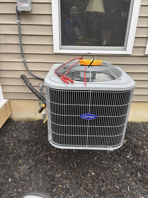 Completed annual cooling maintenance on Carrier air conditioning system. Performed comprehensive system inspection including condenser unit evaluation, indoor air handler assessment, refrigerant line inspection, and electrical component testing. All equipment found operating within normal parameters with no deficiencies noted at time of service.
