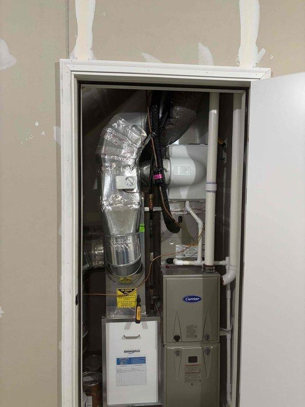 Completed annual cooling maintenance on Carrier air conditioning system. Performed comprehensive system inspection including condenser unit evaluation, indoor air handler assessment, refrigerant line inspection, and electrical component testing. All equipment found operating within normal parameters with no deficiencies noted at time of service.