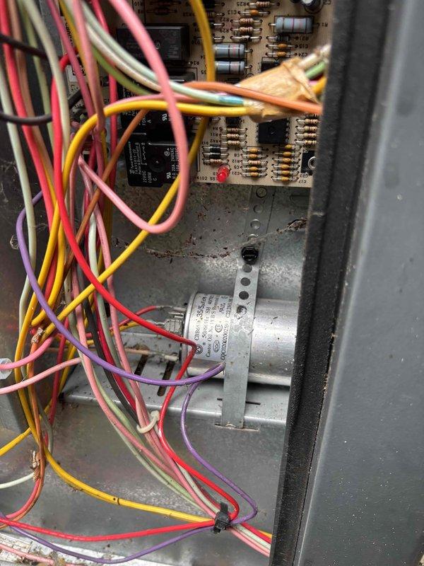 Responded to no-heat call on 16-year-old Energi furnace with complete power loss. Upon inspection, diagnosed failed control board preventing unit operation. Replaced defective control board, verified all electrical connections, tested capacitor functionality, and confirmed proper voltage to all components. System restored to full operation with normal heating cycle confirmed.