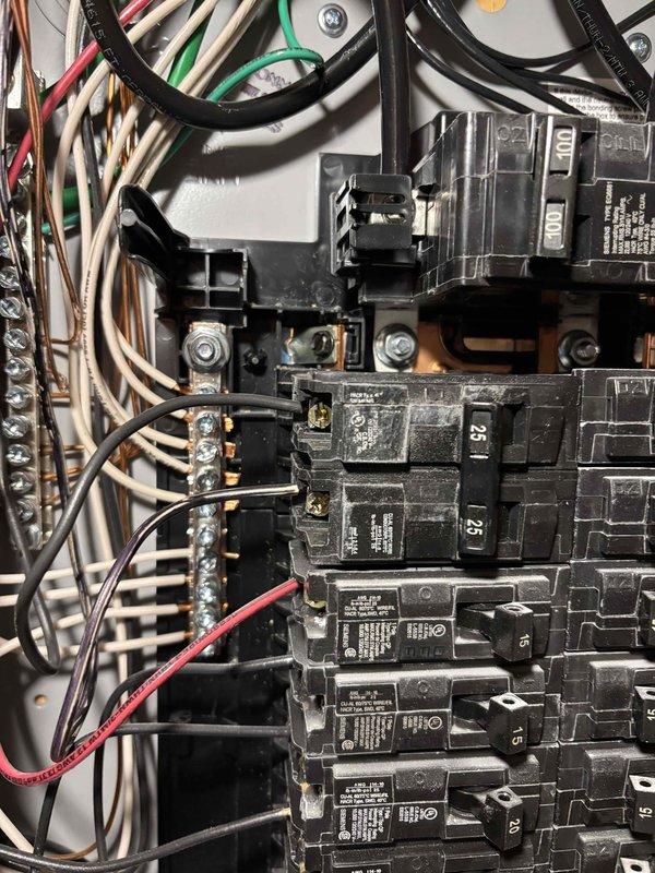 Responded to failed electrical inspection due to undersized wiring for air conditioning unit. Upgraded electrical conductors from disconnect box to main panel to meet proper amperage requirements for AC system installed in 2023. Verified all connections at both the exterior disconnect and circuit breaker panel, ensuring proper wire gauge and secure terminations throughout the circuit to bring installation into code compliance.