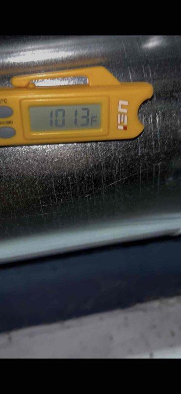 Responded to customer complaint of inconsistent airflow and temperature distribution throughout home. Performed comprehensive HVAC system inspection with focus on ductwork integrity and air delivery. Utilized digital measuring instruments to assess airflow performance, recording readings of 10.13% at various test points along the duct system. Inspected basement-level ductwork installation, including main trunk lines and distribution branches. Evaluated flexible aluminum ductwork for proper installation, support, and potential restrictions. Checked for air leakage, disconnected sections, and improper sealing at joints and connections. Assessed duct sizing and layout for adequate capacity to serve all conditioned spaces. System is 11 years old and in good overall condition.