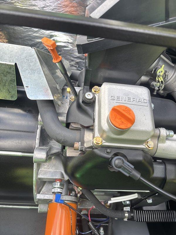 Completed annual tune-up and maintenance on Generac standby generator. Performed comprehensive inspection of engine components, verified proper operation of all mechanical systems, checked fluid levels and connections, and tested electrical components. All systems inspected and found to be operating within normal parameters; unit is in good working condition with no issues identified.