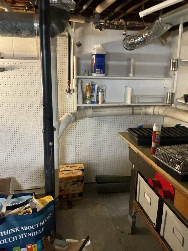 Conducted comprehensive plumbing assessment including inspection of three exterior hose bibs showing active leaks with significant corrosion to wall-mounted fixtures, evaluated broken underground pipe adjacent to inground pool where excavation area was pre-cleared, and assessed basement utility area for potential installation of new utility sink including review of existing plumbing infrastructure and feasibility of relocation options.