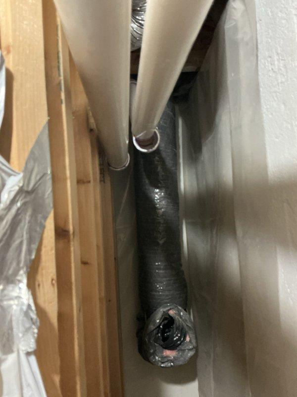 Responded to follow-up service call regarding potential disconnection of furnace air intake pipe by previous technician. Upon inspection, verified all combustion air piping and flexible ductwork connections were properly secured and intact. Confirmed furnace intake and exhaust PVC pipes were correctly installed with appropriate clamps and seals. System operational with no issues detected.