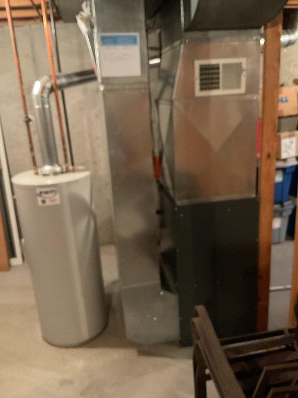 Performed comprehensive furnace tune-up on 16-year-old Amana heating system per customer request. Customer declined equipment replacement recommendations and requested maintenance service only. Completed standard preventive maintenance procedures, documented equipment condition with photographs, and verified system operational status.