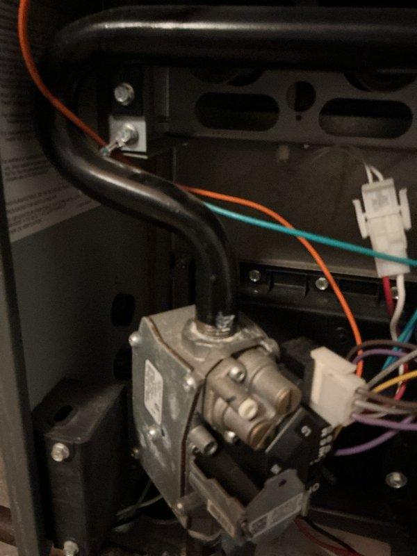 Responded to gas leak call on 8-year-old Goodman furnace. Upon arrival, performed comprehensive leak detection inspection of gas valve assembly and associated connections. Located minimal gas leak at furnace gas valve. Tightened gas line connections and tested all joints with soap bubble solution to confirm leak was eliminated. Verified proper gas pressure at valve inlet and tested furnace operation through complete heating cycle. All connections secured and system returned to safe operational status with no detectable leaks present.