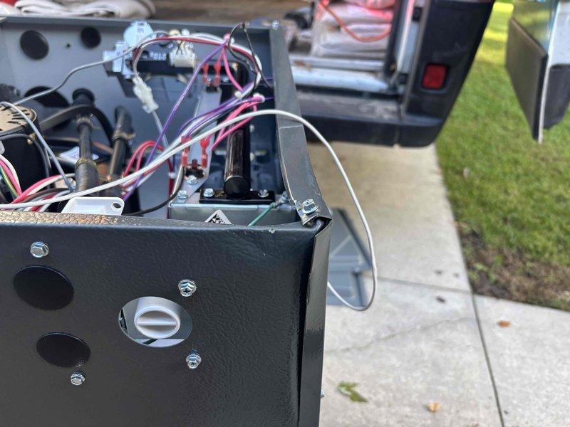 Completed full furnace installation at residential property. Installed new furnace unit with electrical control panel, wiring connections, and capacitor assembly. All electrical components properly terminated, system tested and verified operational upon completion.