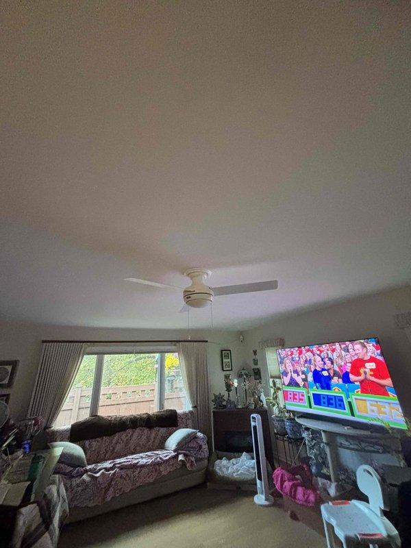 Installed a ceiling fan with light kit in the living room, including mounting, wiring, and operational testing of the fan and pull-chain controls. Ran and terminated dedicated electrical circuits in the garage using metal conduit, junction boxes, and secured wiring, ensuring proper connections and code-compliant installation.