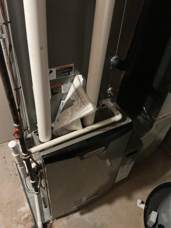 Replaced the existing thermostat with a new programmable thermostat backed by a 7-year warranty, after reviewing available options with the client. Verified proper low-voltage wiring and system operation with the Lennox gas furnace, and confirmed heating calls respond correctly to the new thermostat.