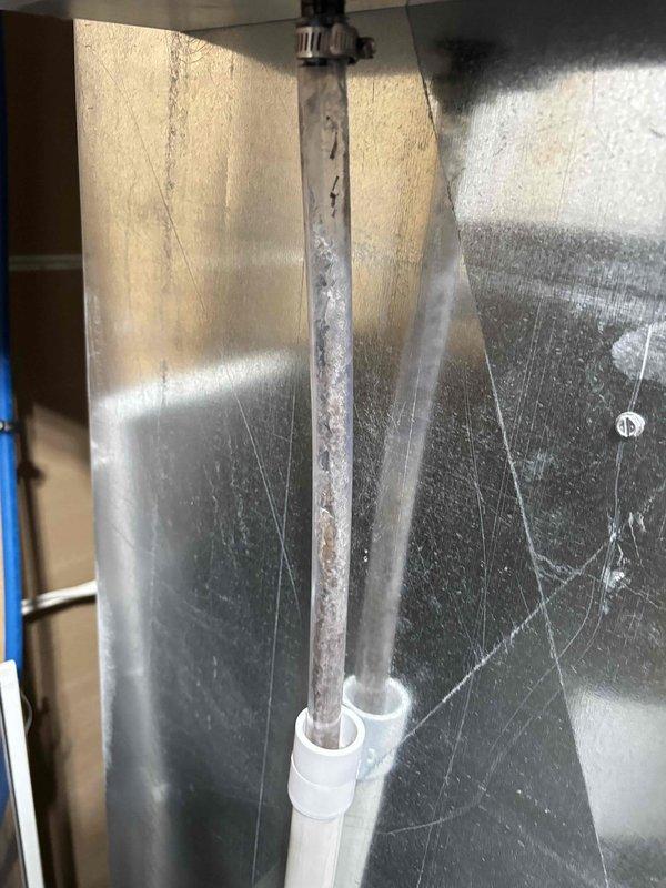 Performed annual heating tune-up on an 8-year-old Bryant gas furnace, including inspection of the plenum, condensate drain piping, and associated components. Observed a corroded humidifier water supply rod/line secured with a hose clamp at the plenum, and noted that the humidifier was not operating. Verified furnace operation and documented the findings, with humidifier repair or replacement recommended to restore humidification.