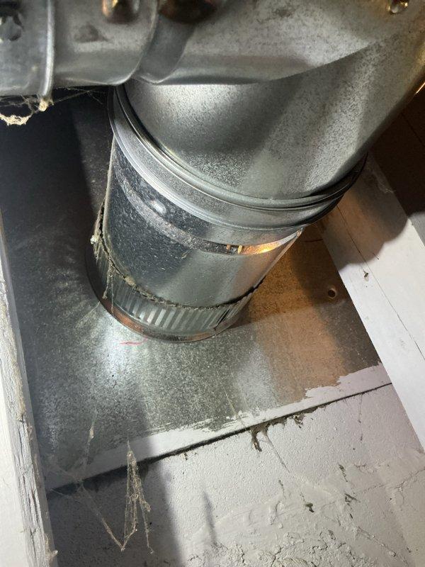 Inspected the furnace and surrounding ductwork, flue venting, and condensate and water lines in response to water leaking only during heating operation. Evaluated the galvanized flue and duct connections for condensation and moisture staining, and documented the findings with photos. Verified that heating operation remained functional and identified the likely moisture source for further corrective action.