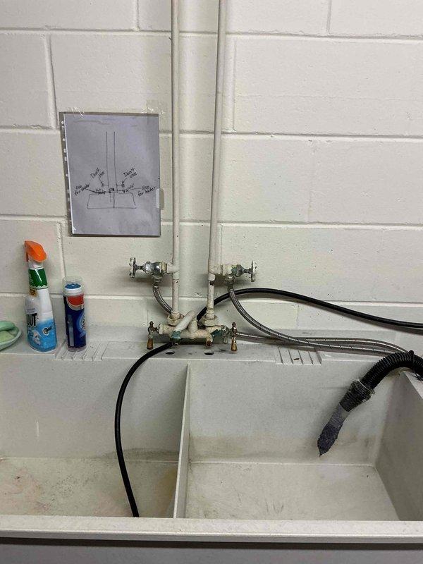 Repaired slow leaks at two faucets, a main floor bathroom faucet and a laundry room utility sink faucet. Inspected the laundry room valve and faucet assembly, which showed corrosion and wear at the joints, then serviced both fixtures to eliminate the leaks. Verified proper operation and confirmed no remaining leaks.
