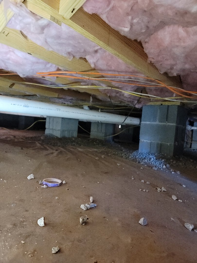 Doing an inspection in the crawl of a house with our warranty.  Levels, barrier and french drain are good. No signs of any active termites during today's inspection. 