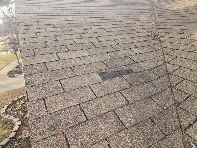 Urbandale Wind Damage Fix
Customer called after the recent winter storm: loose/torn shingles, missing shingle, water leaking through entry light, roof storm damage.
Drone + Physical Property Inspection → Detailed quotes for 1) tarp  2) spot repair, 3) full replacement.
Customer choose Winter Roof Replacement Special with an Owens Corning Duration Class 3 – impact-resistant, lifetime warranty with our The Good Contractors List $25,000 money guarantee and Superstorms 10 year labor warranty.

#UrbandaleRoofRepair #WindDamageRoof #Class3Shingles #StormRepairIA #OwensCorningPro #RoofTarp #RoofReplacementUrbandale