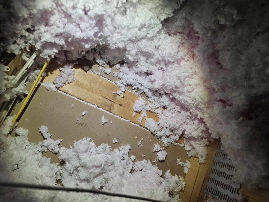 A homeowner reached out for help with water stains on their ceiling. We conducted a thorough inspection, examining both the interior and attic spaces. After climbing onto the roof, we identified an improperly installed flashing area as the source of the issue. Our team will remove the faulty flashing and reflash it to ensure a proper installation, preventing further water infiltration. This solution will protect the homeowner's home from future water damage, providing peace of mind and a dry living environment.